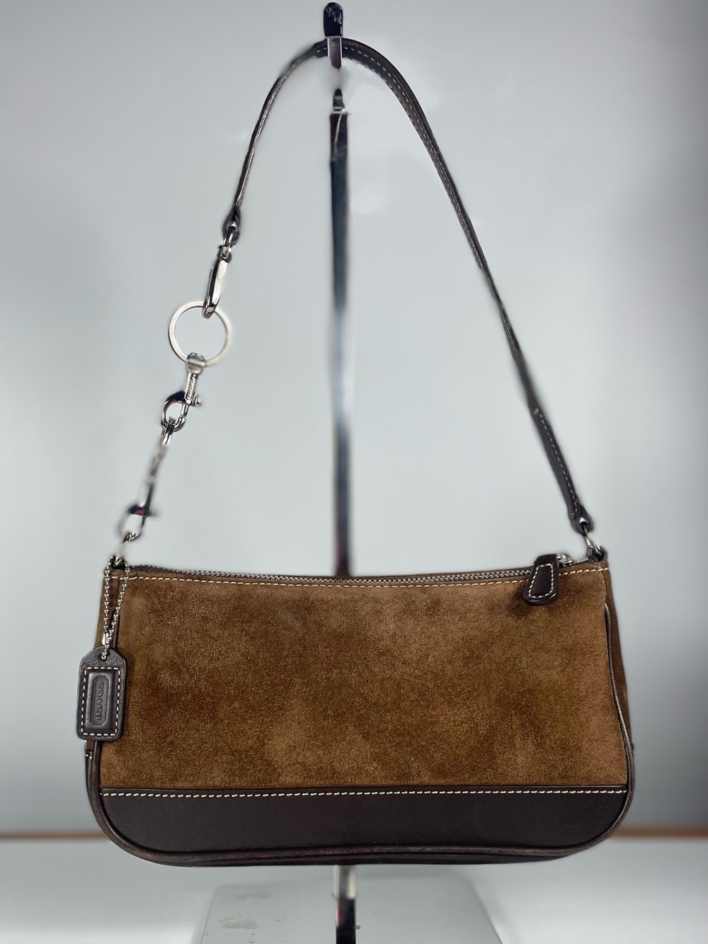 Coach Vintage Hampton Suede Demi Baguette w/COA 7753
